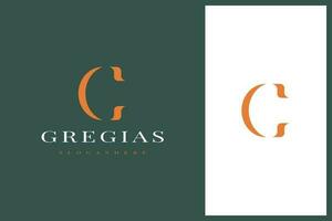 elegant simple minimal luxury serif font alphabet letter C logo design vector