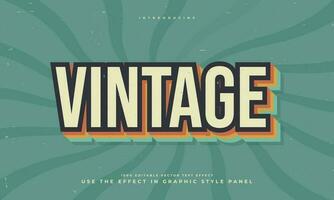 vintage retro grunge texture style editable colorful rainbow vector text effect alphabet font typography