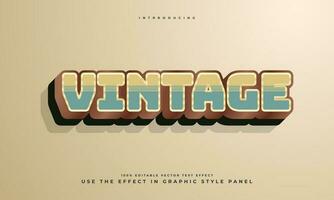 vintage retro style editable colorful vector text effect alphabet font typography