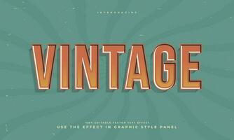 vintage retro grunge texture style editable colorful vector text effect alphabet font typography