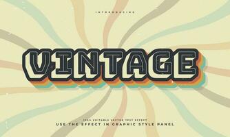 vintage retro grunge texture style editable colorful rainbow vector text effect alphabet font typography