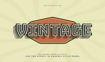 vintage retro grunge texture style editable colorful vector text effect alphabet font typography