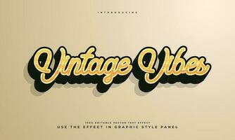 vintage retro lettering style editable colorful vector text effect alphabet font typography