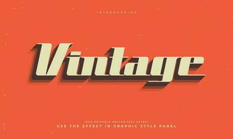 grunge vintage retro editable vector text effect alphabet font typography typeface