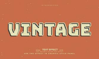 vintage retro grunge texture style editable colorful vector text effect alphabet font typography