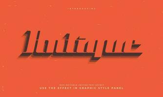 grunge vintage retro editable vector text effect alphabet font typography typeface
