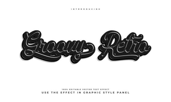 vintage retro lettering style editable colorful vector text effect alphabet font typography