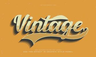 grunge vintage retro editable vector text effect alphabet font typography typeface