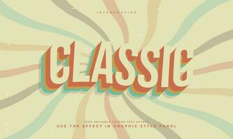 vintage retro editable text effect alphabet font typography typeface vector