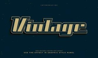 vintage retro editable text effect alphabet font typography typeface vector