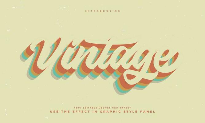vintage retro editable text effect alphabet font typography typeface