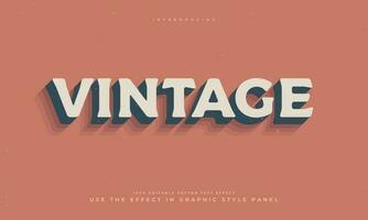 vintage retro editable text effect alphabet font typography typeface vector