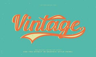 vintage retro editable text effect alphabet font typography typeface vector