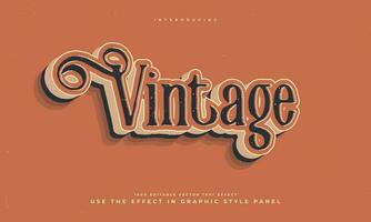 vintage retro editable text effect alphabet font typography typeface vector