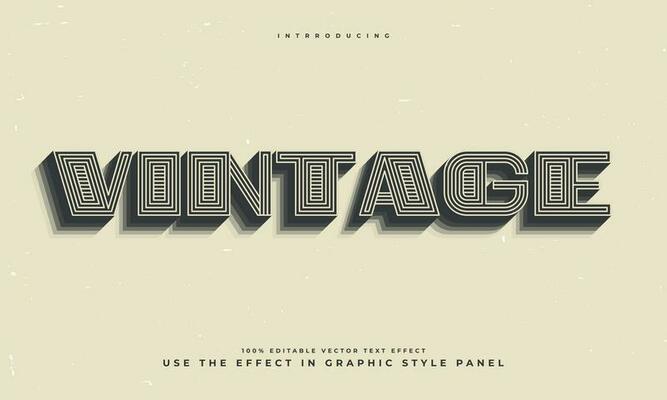 vintage retro editable text effect alphabet font typography typeface
