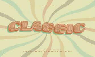 vintage retro editable text effect alphabet font typography typeface vector