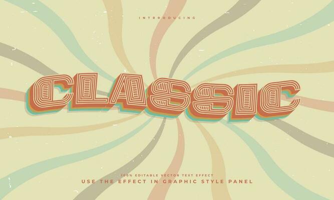 vintage retro editable text effect alphabet font typography typeface