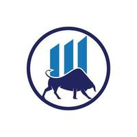 trade bull logo icon vector design template