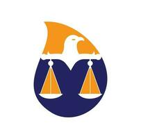 Law justice logo design template. vector