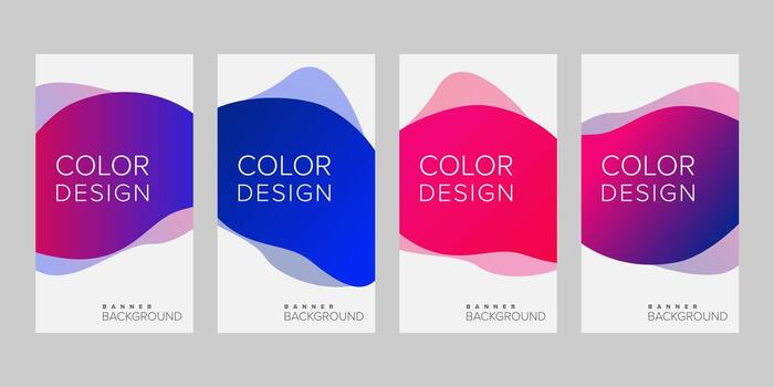 resumen antecedentes bandera degradado línea color diseño vector, vertical bandera conjunto vector