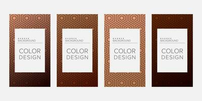 Background banner geometric line color design vector, vertical banner set vector