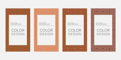 Background banner geometric line color design vector, vertical banner set vector