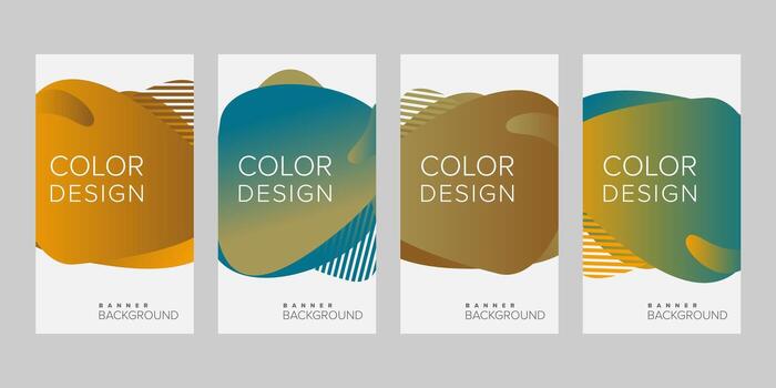 resumen antecedentes bandera degradado línea color diseño vector, vertical bandera conjunto vector