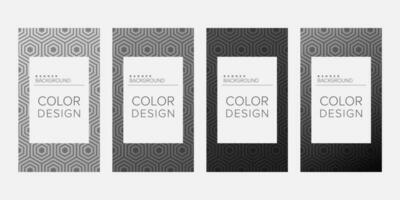 Background banner geometric line color design vector, vertical banner set vector