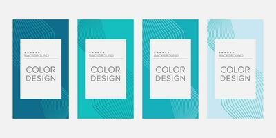 Background banner abstract line color design vector, vertical banner set vector