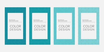 Background banner geometric line color design vector, vertical banner set vector