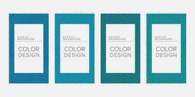 Background banner geometric line color design vector, vertical banner set vector