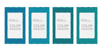 Background banner geometric line color design vector, vertical banner set vector