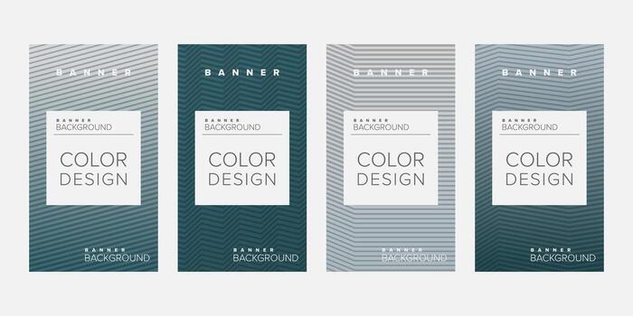 antecedentes bandera geométrico línea degradado color diseño vector, vertical bandera conjunto vector