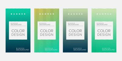 Background banner geometric line gradient color design vector, vertical banner set vector