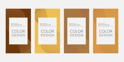 Background banner abstract line color design vector, vertical banner set vector