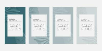 Background banner abstract line color design vector, vertical banner set vector