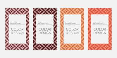 Background banner geometric line color design vector, vertical banner set vector