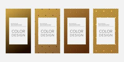 Background banner geometric line gradient color design vector, vertical banner set vector