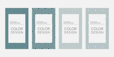 Background banner geometric line color design vector, vertical banner set vector