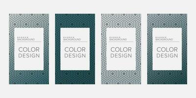 Background banner geometric line gradient color design vector, vertical banner set vector