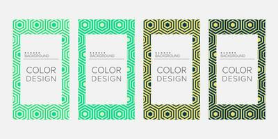 Background banner geometric line color design vector, vertical banner set vector