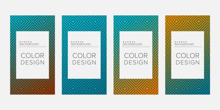 antecedentes bandera geométrico línea degradado color diseño vector, vertical bandera conjunto vector
