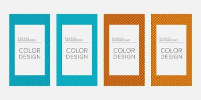 Background banner geometric line color design vector, vertical banner set vector