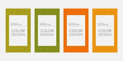 Background banner geometric line color design vector, vertical banner set vector