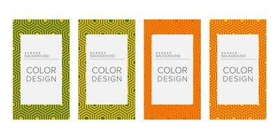 Background banner geometric line color design vector, vertical banner set vector