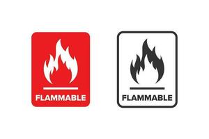 Flammable icon sign vector design