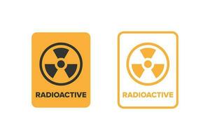 nuclear radiación radioactivo icono firmar diseño vector, radiación peligro icono tablero vector