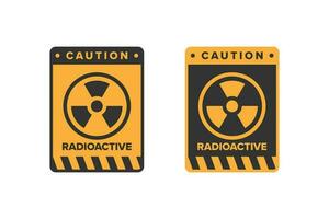 Nuclear radiation radioactive icon sign design vector, radiation hazard icon board vector