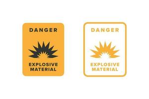 Explosive icon sign design vector, explosives hazard warning icon board vector