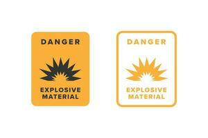 Explosive icon sign design vector, explosives hazard warning icon board vector